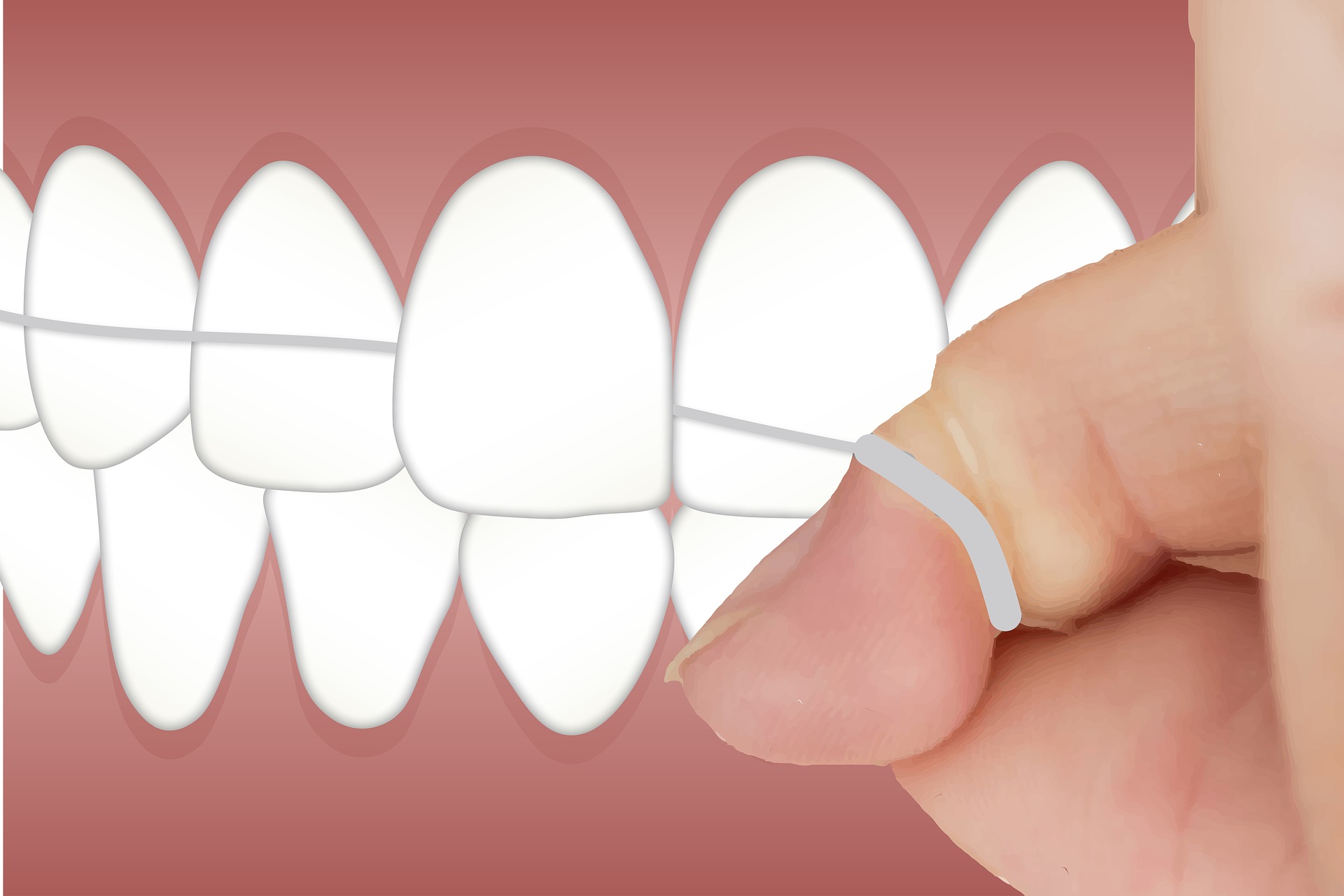 teeth flossing