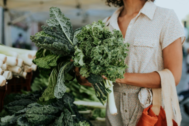 woman vegetables shopping